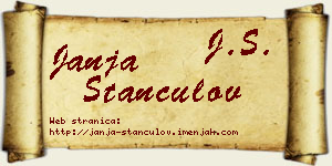 Janja Stančulov vizit kartica